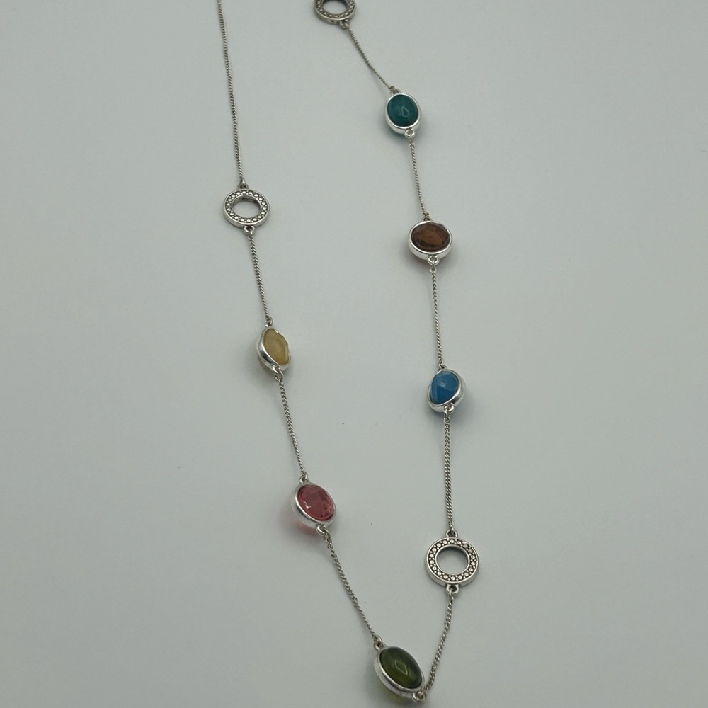 Elegant Multi-Color Gemstone Necklace